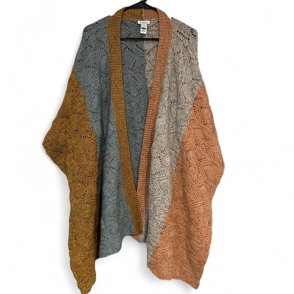 Sundance Multicolor Open Front Poncho Wool Blend XS/S - Picture 2 of 6